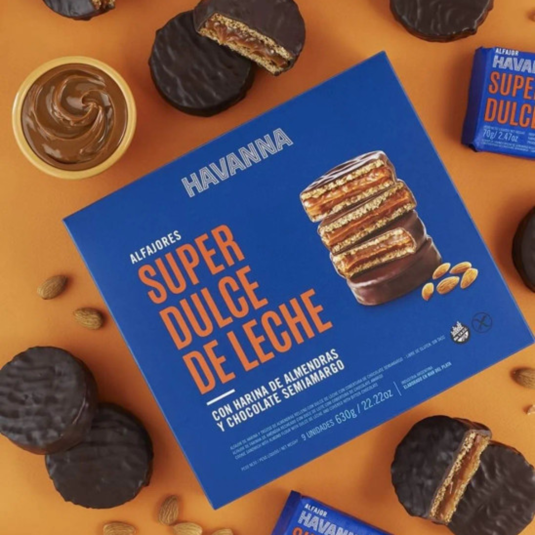 Alfajores Havanna Súper Dulce de Leche Caja de 9 unidades – 459 g / 16.19 oz