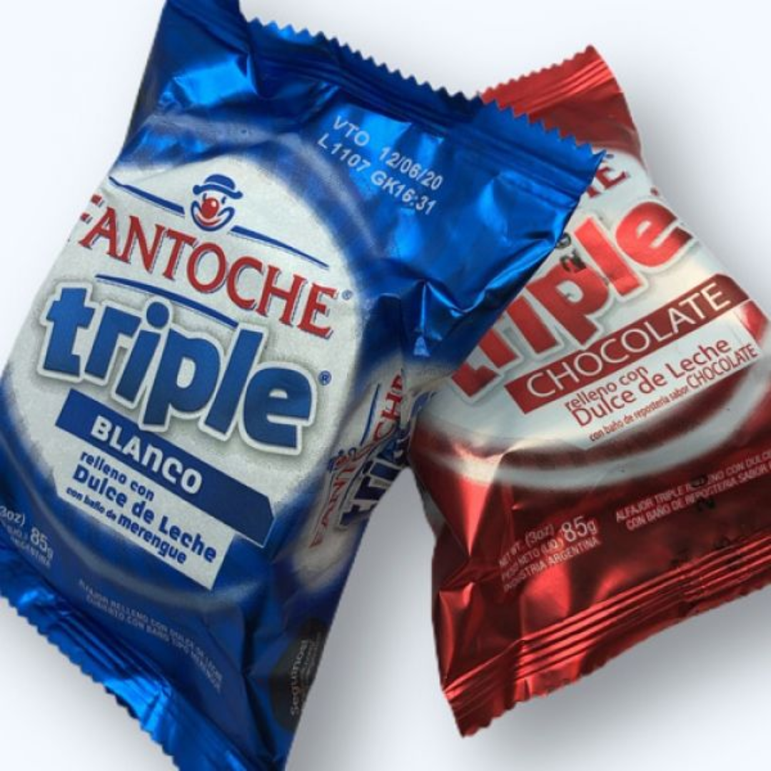 Fantoche Alfajor Triple Mixtos Blancos y Negros 85 g / 3 oz (Paquete de 6)
