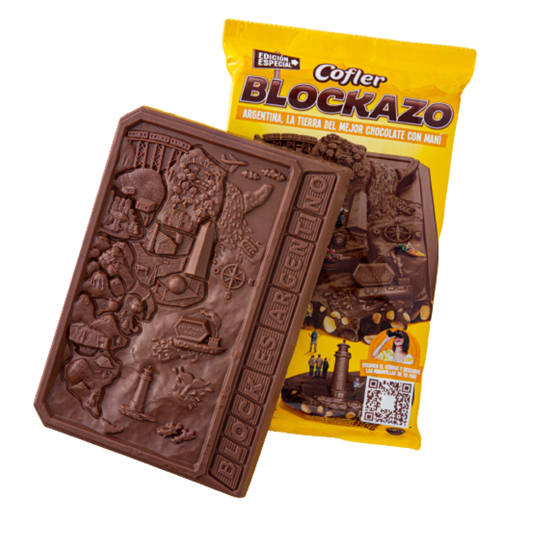 Cofler Block Blockazo – Chocolate con Leche y Maní – 1 kg / 35.27 oz