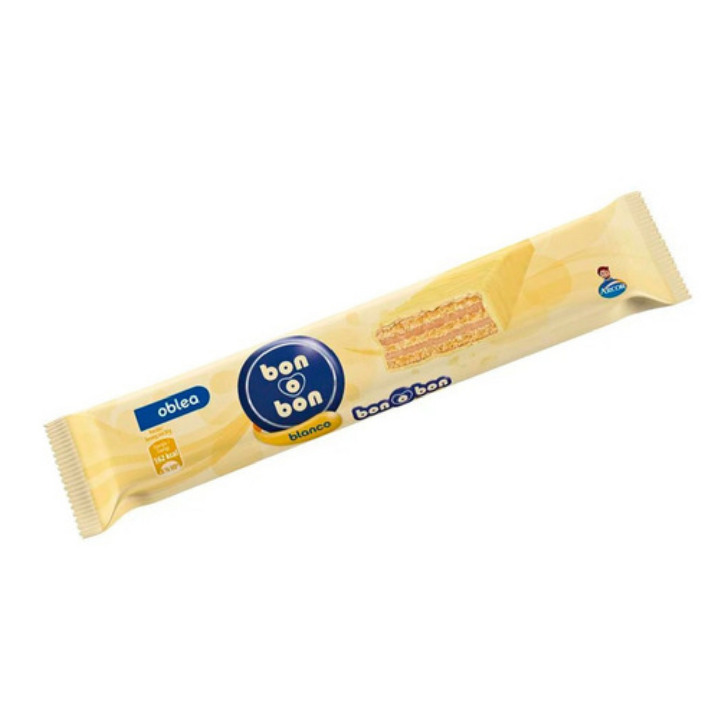 Bon o Bon Oblea de Chocolate Blanco, 600 g / 21.16 oz (Pack de 20 unidades)