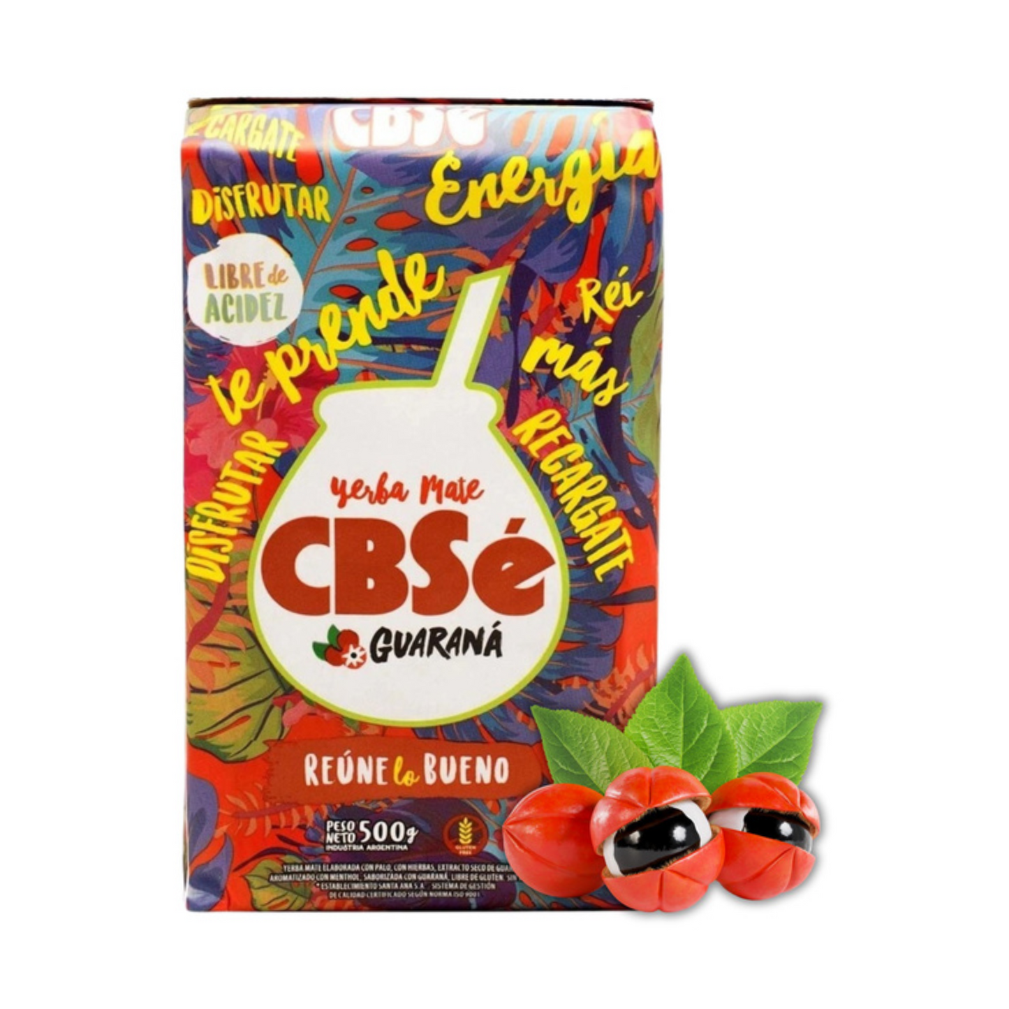 Yerba Mate CBSé Guaraná Sin TACC, 500 g / 17,63 oz
