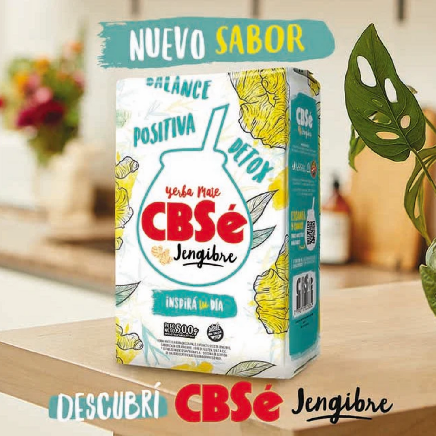 Yerba Mate CBSé Guaraná Sin TACC, 500 g / 17,63 oz