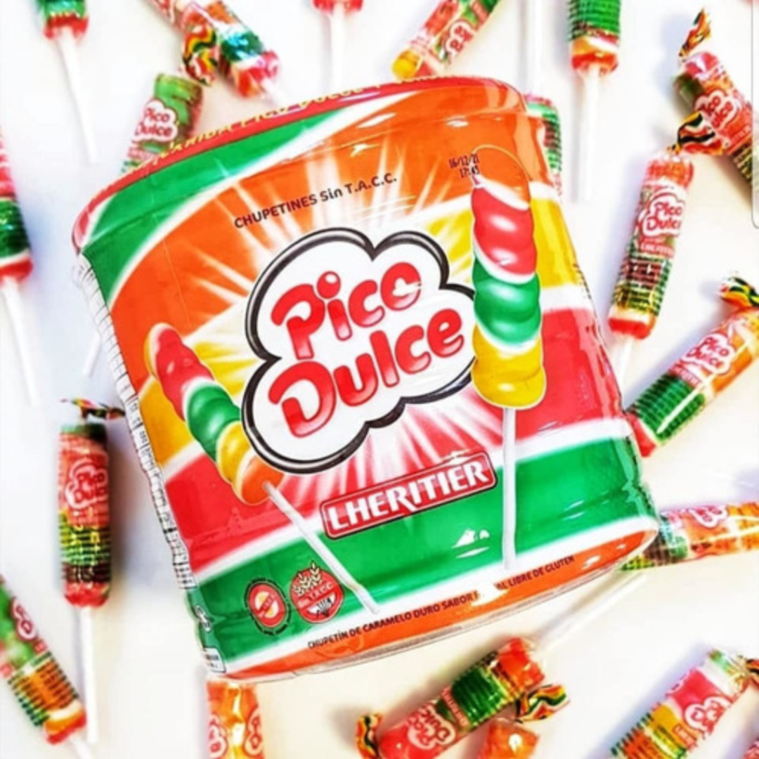 Chupetín Pico Dulce – Piruleta Arcoíris de Caramelo Caja de 48 unidades – 672 g / 23.7 oz