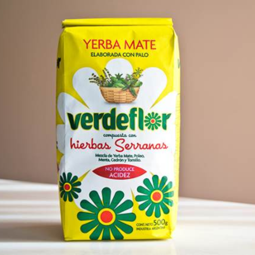 Yerba Mate Verdeflor Hierbas Serranas – 500 g / 17.63 oz