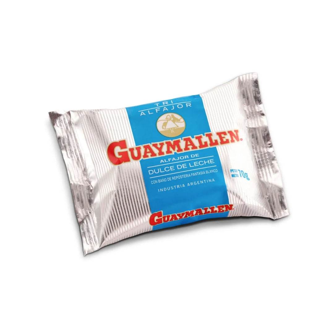 Alfajor Guaymallén Triple de Chocolate Blanco Paquete de 6 unidades – 70 g c/u