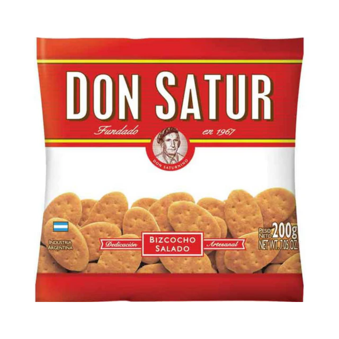 Galletas Don Satur Bizcocho Clásico 200 g / 7,1 oz (Paquete de 6)
