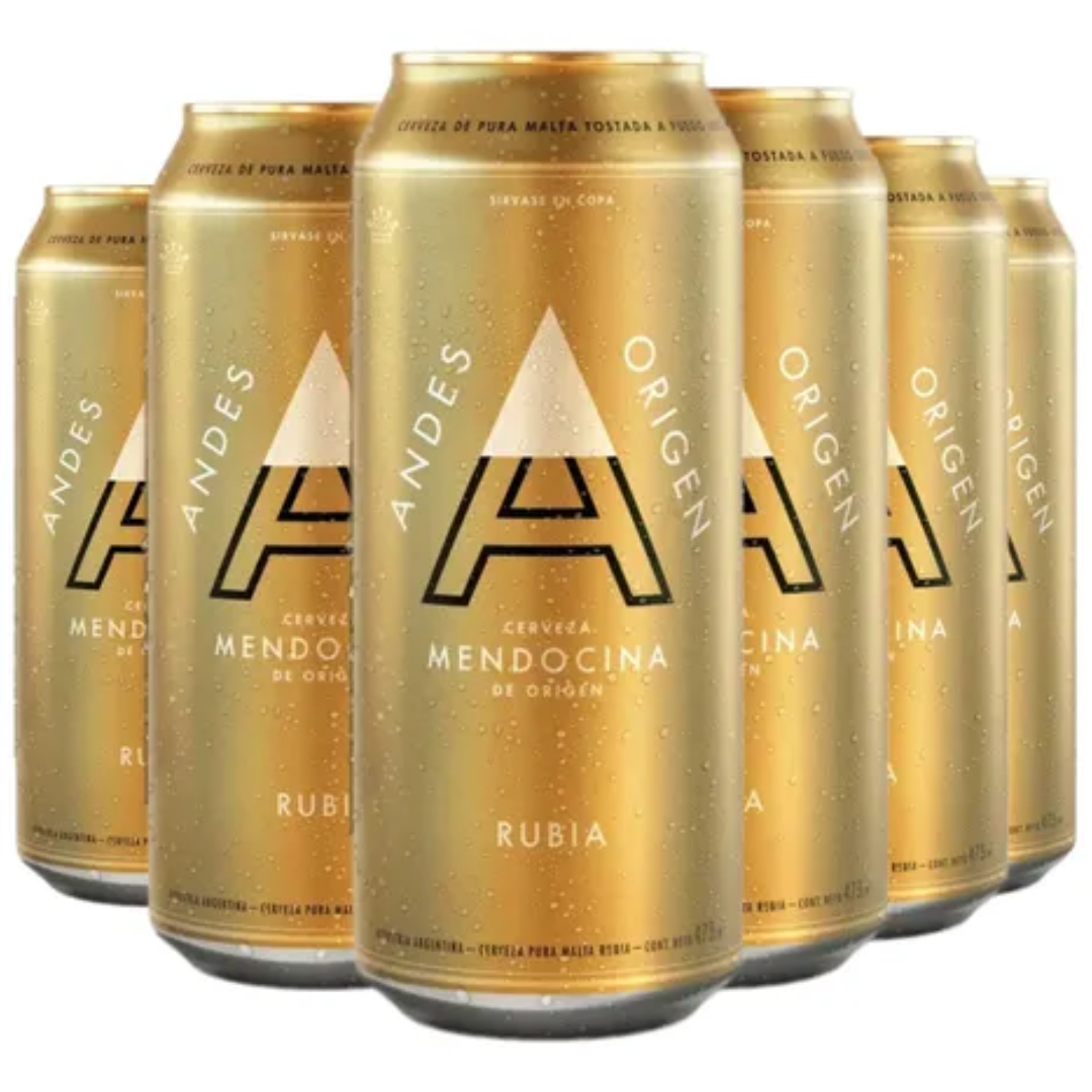 Cerveza Andes Origen Rubia 473 mL Pack 6