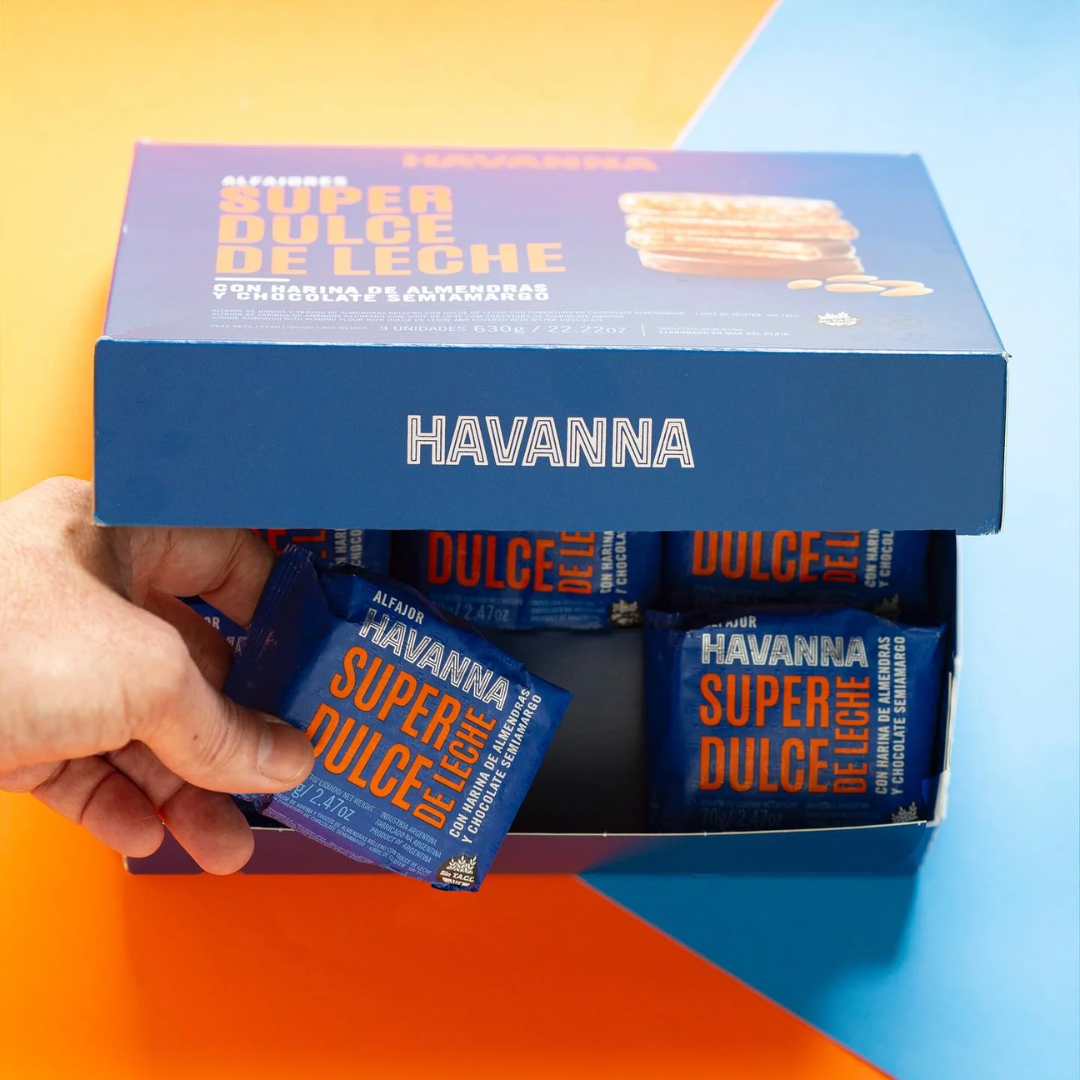 Alfajores Havanna Súper Dulce de Leche Caja de 9 unidades – 459 g / 16.19 oz