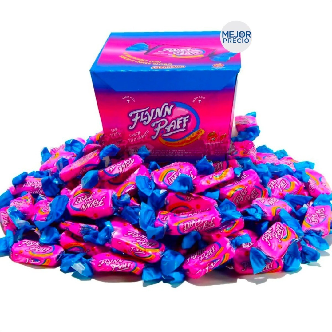 Caramelos Flyn Paff – Sabor Tutti Frutti Caja de 70 unidades – 560 g / 19,75 oz
