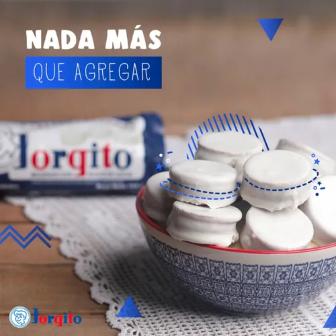 Alfajor Jorgito Mini Blanco – Relleno de Dulce de Leche Paquete de 6 unidades