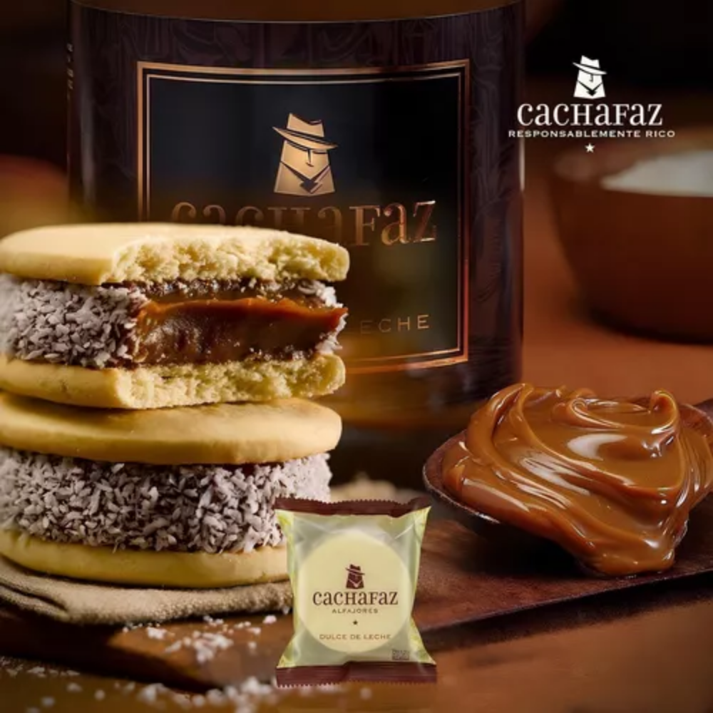 Alfajores Cachafaz Cornstarch with Grated Coconut 12 units