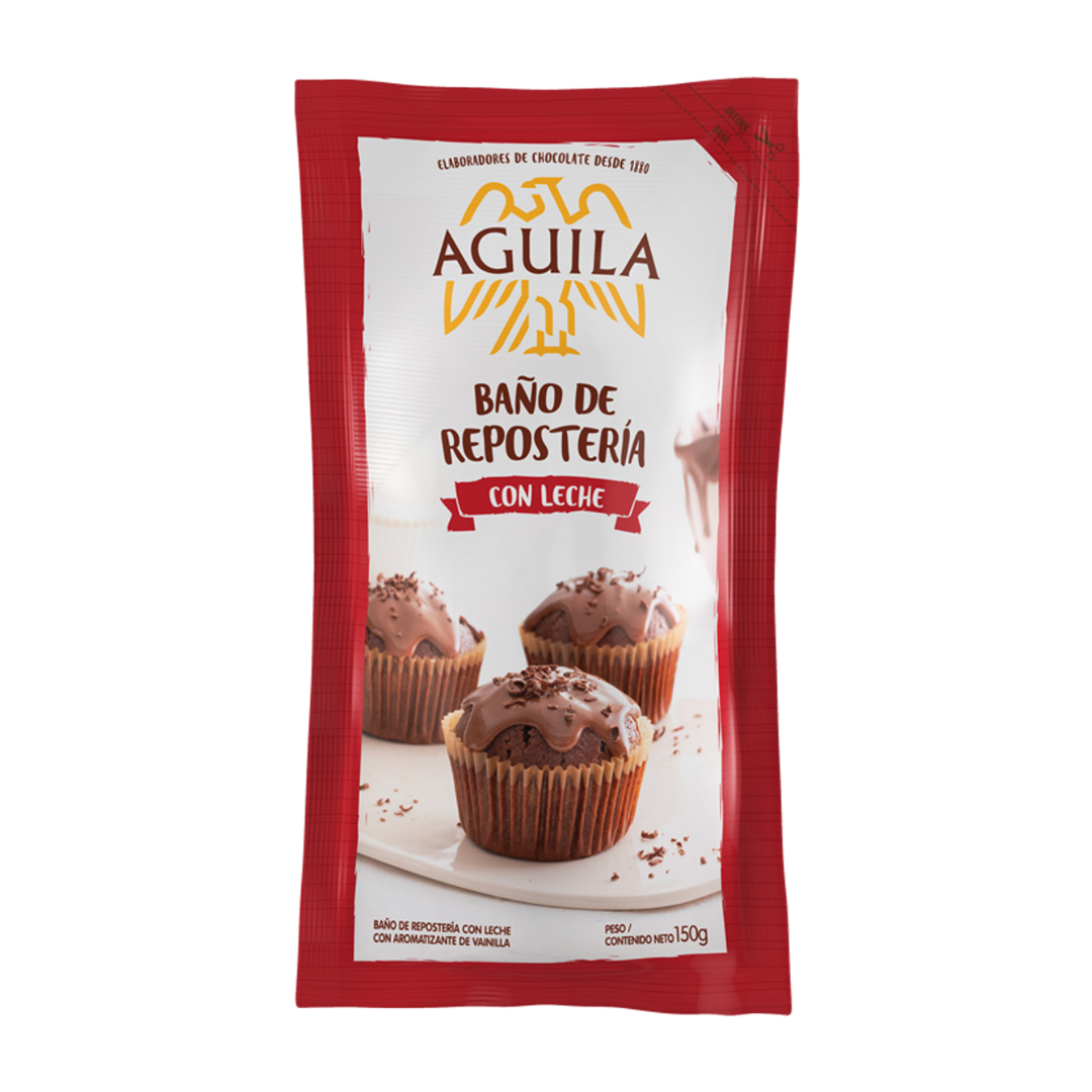 Baño de Repostería Águila – Sabor Chocolate con Leche – 150 g / 5.29 oz (Pouch)