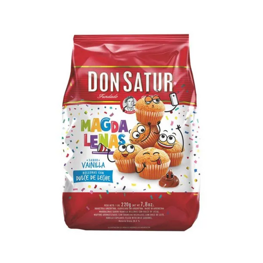 Magdalenas Don Satur Vainilla Rellenas con Dulce de Leche (Pack 2)