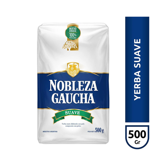 Yerba Mate Nobleza Gaucha Suave – 500 g / 17.63 oz