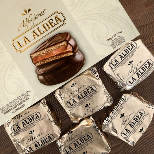 Alfajores de Chocolate con Dulce de Leche La Aldea – Pack de 12 (780 g / 27.51 oz)