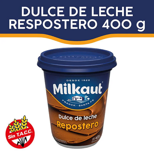 Dulce de Leche Repostero Milkaut – Sin T.A.C.C. – 400 g / 14.10 oz