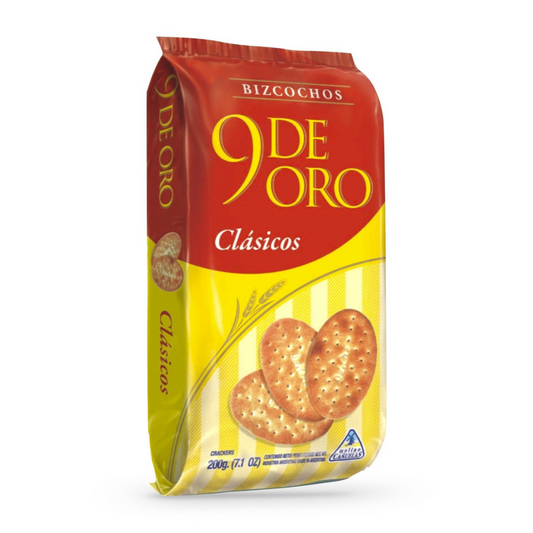 Galletas Clásicas 9 de Oro Tradicionales – Paquete de 3 x 200 g