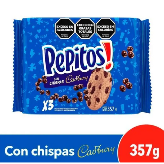 Galletitas Pepitos de Vainilla con Chips de Chocolate – Pack x3, 118 g