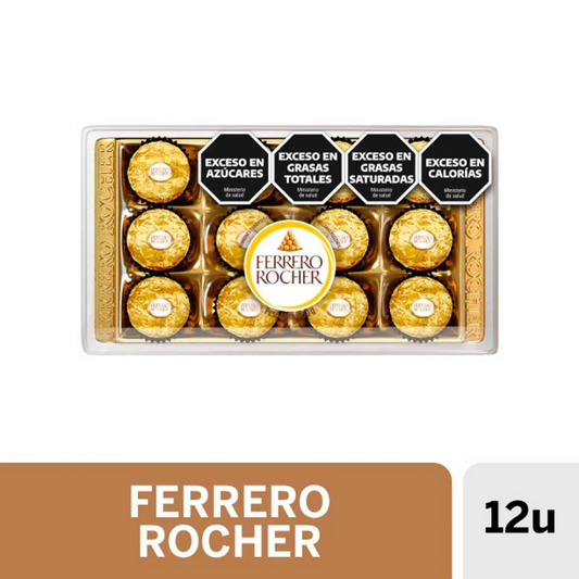 Bombones Ferrero Rocher – Caja de 12 unidades de 12,5 g / 0.44 oz