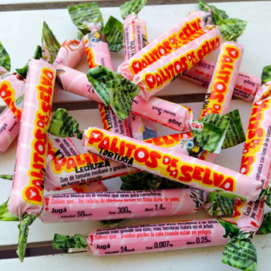 Palitos de la Selva – Caramelos Suaves de Vainilla y Fresa – 600 g / 21.16 oz