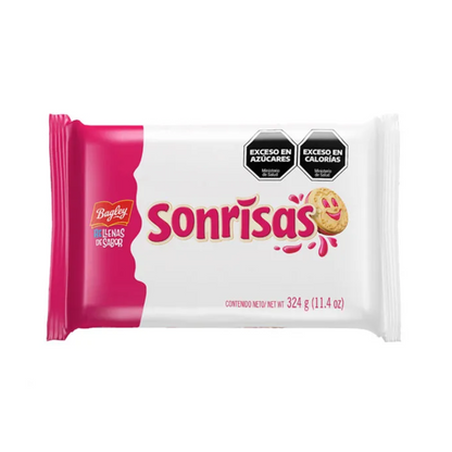 Galletas Sonrisas con Relleno de Gelatina de Frambuesa – Pack x3, 118 g / 4.2 oz