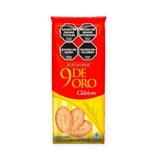 Galletas Clásicas 9 de Oro Tradicionales – Paquete de 3 x 200 g
