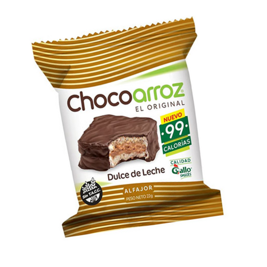 Alfajor Chocoarroz Dulce de Leche – Sin TACC (Apto Celíacos) Caja de 30 unidades