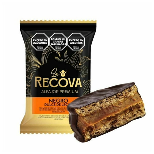 Alfajores de Chocolate con Dulce de Leche La Recova, 780 g / 27,51 oz (Caja de 12)