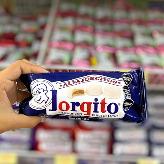 Alfajor Jorgito Mini Blanco – Relleno de Dulce de Leche Paquete de 6 unidades