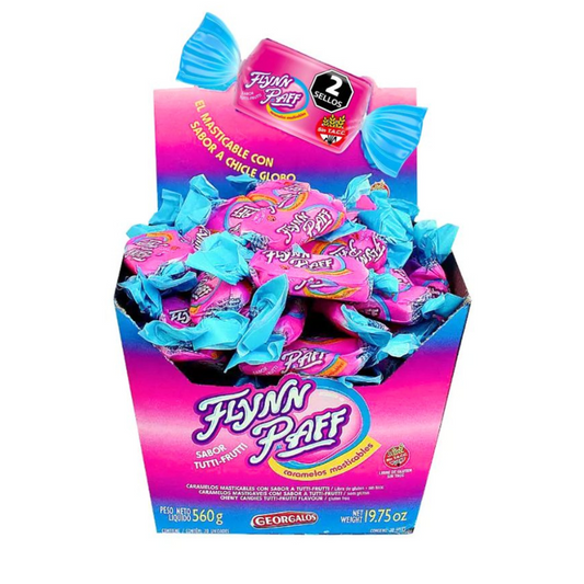 Caramelos Flyn Paff – Sabor Tutti Frutti Caja de 70 unidades – 560 g / 19,75 oz