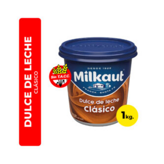 Dulce de Leche Milkaut Clásico – Sin T.A.C.C. – 1 kg / 35.27 oz