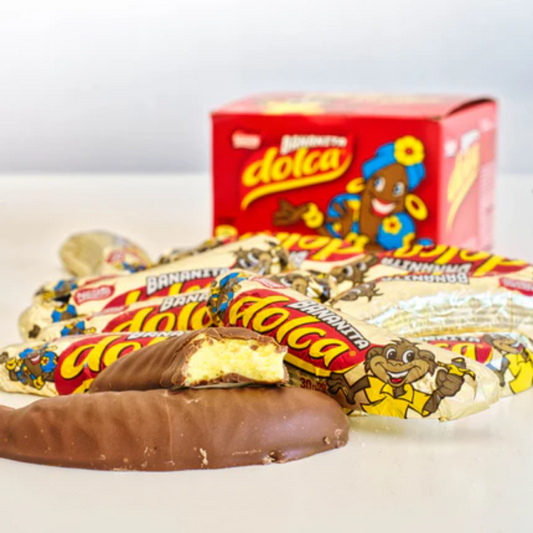 Bananita Dolca Crema de Banana Rellena de Chocolate Caja de 16 unidades