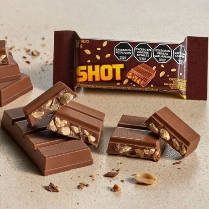 Shot Chocolate con Maní – Pack x25 unidades (35 g / 1.23 oz c/u)