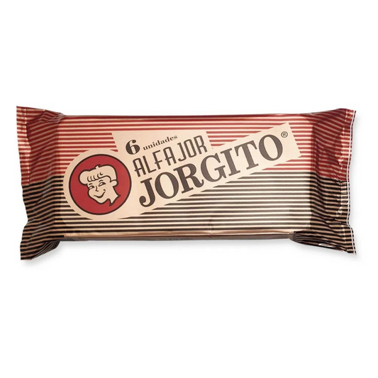 Alfajor Jorgito Negro – Dulce de Leche con Cobertura de Chocolate Pack de 6 unidades