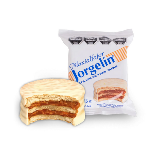 Alfajor Jorgelín Triple de Chocolate Blanco Paquete de 6 unidades