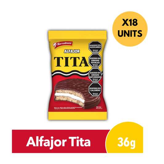 Alfajor Terrabusi Tita 36 g / 1.26 oz (pack 18)