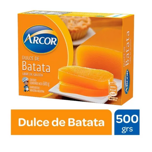 Dulce de Batata Arcor sin TACC 500 g – Auténtico sabor argentino