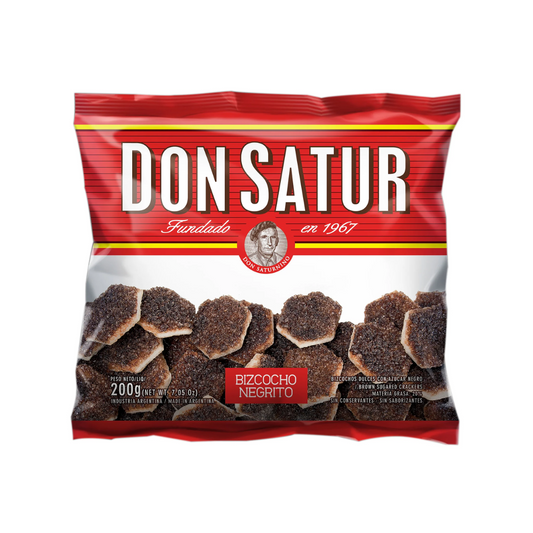 Galletas Don Satur Tortitas Negras – Paquete de 6 x 200 g
