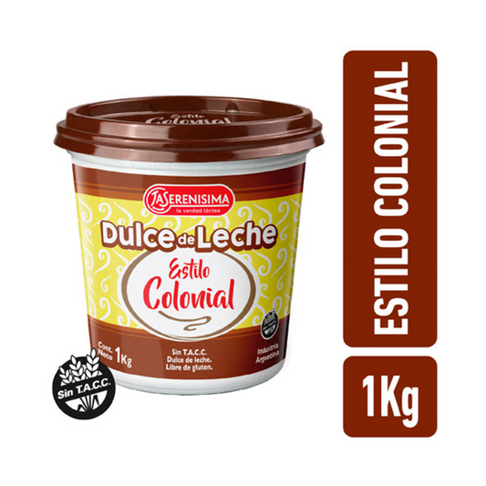 La Serenísima Colonial Dulce de Leche Sin TACC – 1 kg / 2.2 lb