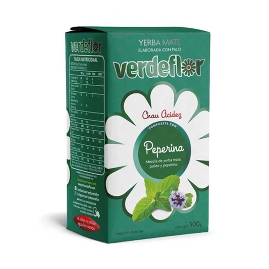 Yerba Mate Verdeflor Menta 500 g (17.63 oz) – Yerba argentina con menta natural