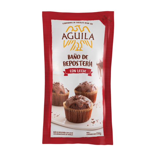 Baño de Repostería Águila – Sabor Chocolate con Leche – 150 g / 5.29 oz (Pouch)