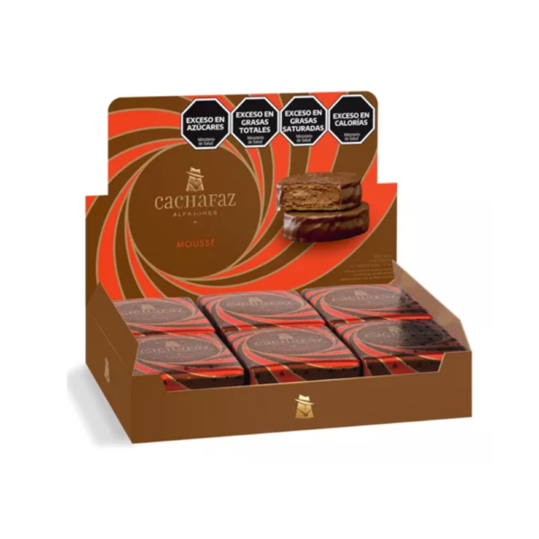 Alfajor Cachafaz Filled with Chocolate Mousse Covered with Chocolate 6 units 300 g / 10.5 oz