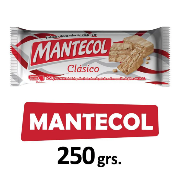 Mantecol Classic Flavor Semi-Soft Peanut Butter Nougat 250 g / 8.82 oz (Pack 6)