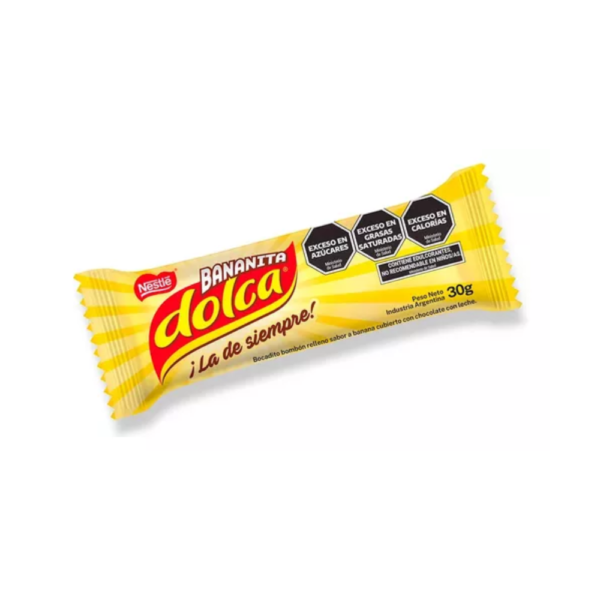 Bananita Dolca Banana Cream Filled with Chocolate Coating 30 g / 1.05 oz (Box of 16) - Imagen 2