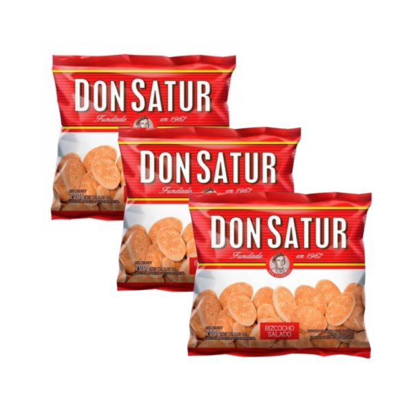 Don Satur Lard Biscuits 200 g / 7.1 oz (Pack of 3) - Imagen 2