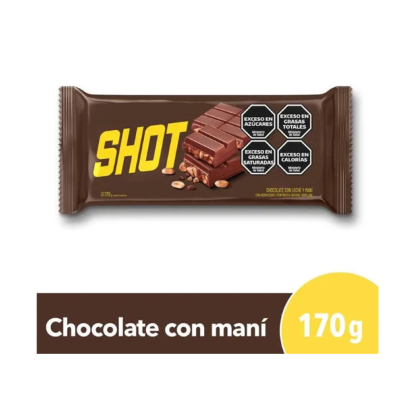 Shot Milk Chocolate Bar with Peanuts 170 g / 6 oz