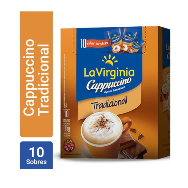 Traditional Cappuccino in envelopes La Virginia Without TACC, 12.5 g / 0.44 (Box of 10 envelopes)