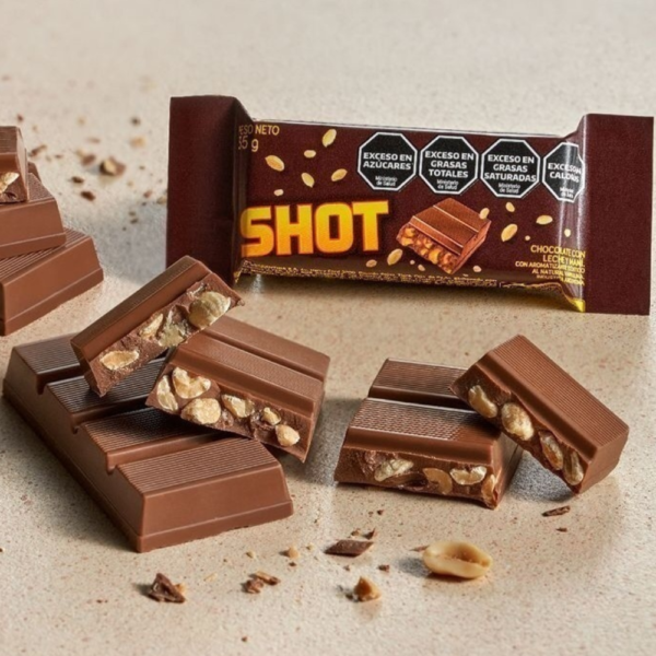 Shot Milk Chocolate Bar with Peanuts 170 g / 6 oz - Imagen 2