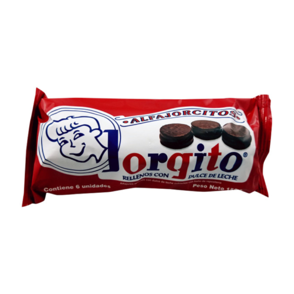 Alfajorcitos Jorgito Milk Chocolate Alfajor with Dulce de Leche 6u. 128 g / 4.5 oz