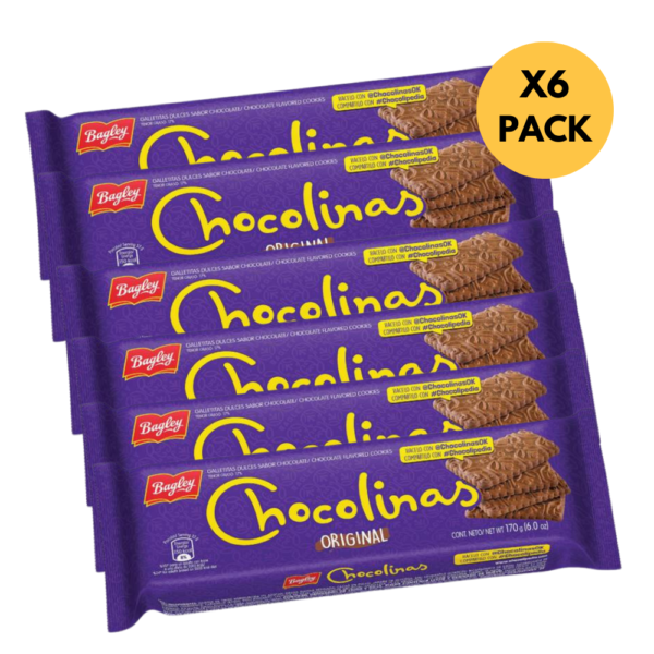 Chocolinas Chocolate Cookies 170 g / 6.0 oz (Pack x6)